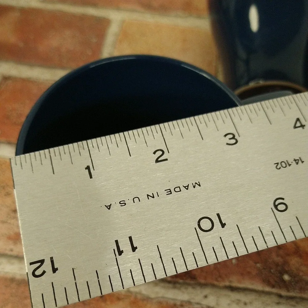 IKEA Fargrik Mugs Blue (Set of 3) Coffee Tea Stoneware‎ Cup #21533 Stackable